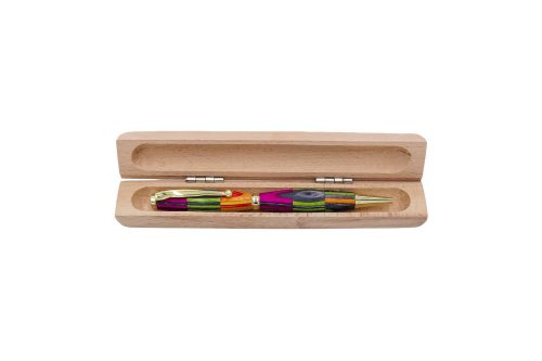 Handcrafted Shiloh Pen - Colorful with Gold Trim